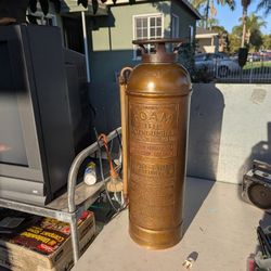 Antique Coper Fire Extinguisher