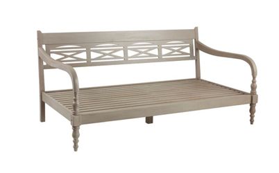 Antique Gray Wood Daybed with Twin Mattress