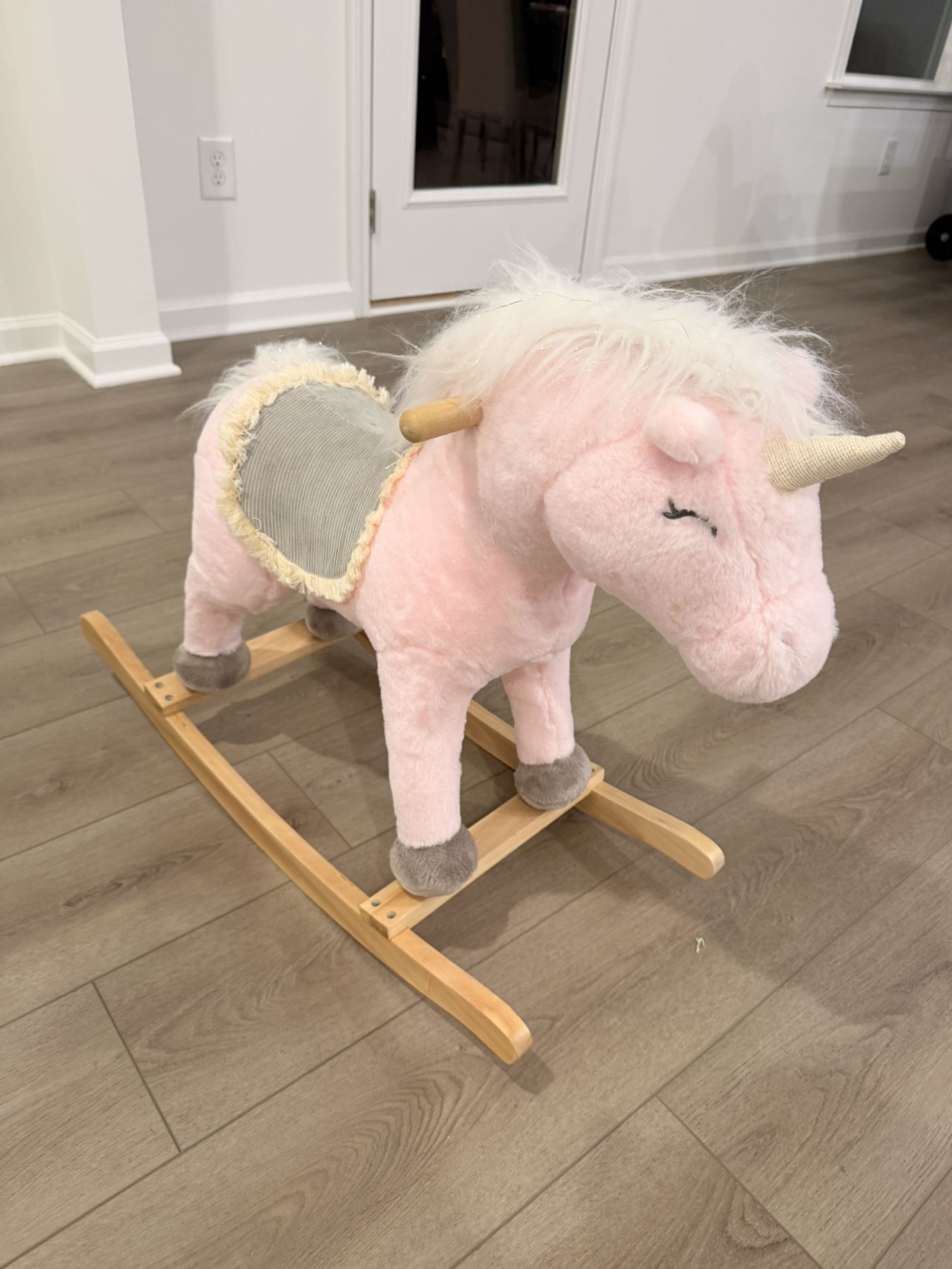 Pink Unicorn Rocking Horse – Excellent Condition 