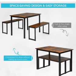 3 Piece Dining Table Set