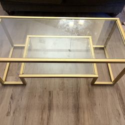 Gold Glass 3 Piece Tables 