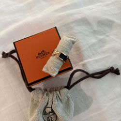 Hermes Black & Gold Ring