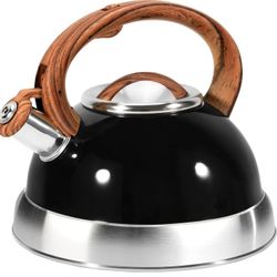 3L Stainless Steel Whistling Tea Kettle – Anti-Heat Handle D2