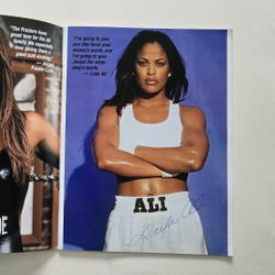 Laila Ali vs. Frazier Signed Autographed Boxing 2001 Program Muhammad Ali