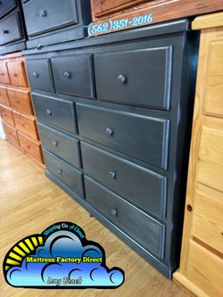 Nine drawer dresser cajonera Comoda de Pino Nuevo chest Gris