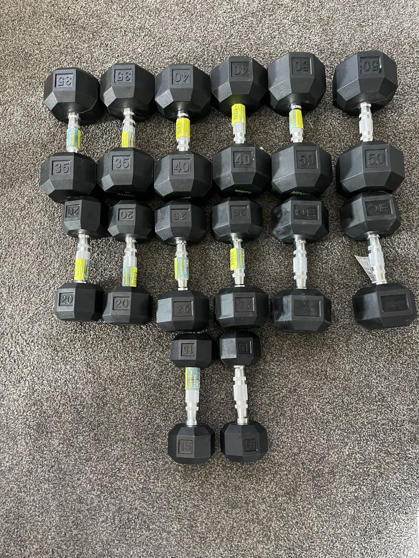 15 20 25 30 35 40 50 Dumbbell Sets