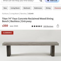 Living Spaces Bench 