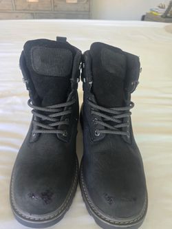 Steel toe work boots