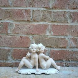 Vintage Schaubach Kunst Porcelain Twins Figurine 