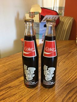 Commemorative Coca-Cola bottles 1984 Olympics