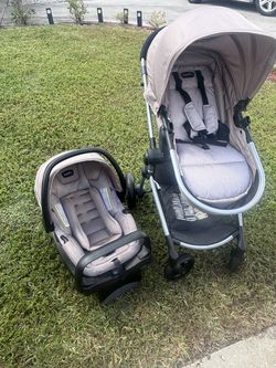 Evenflo Pivot Modular Travel System with LiteMax Infant Car Seat (Desert Tan)