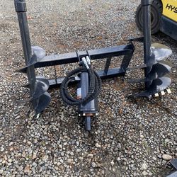 New Skidsteer Hydraulic Auger 12” And 20” Bits