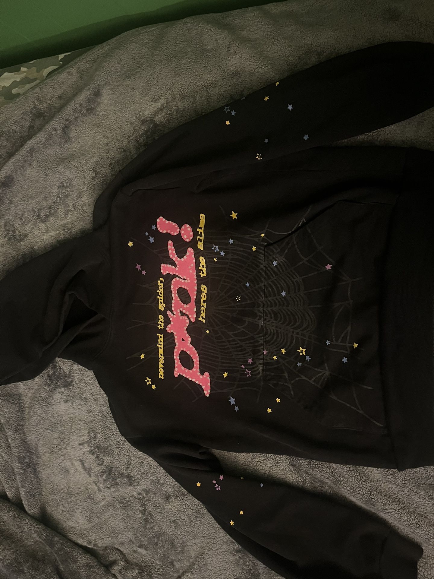 black punk sp5der hoodie