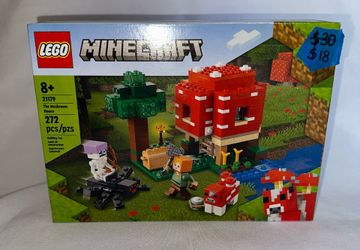 NEW DISCONTINUED LEGO Minecraft The Mushroom House 21179 Building Set, 272 Pieces