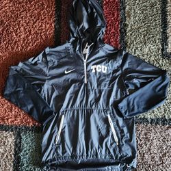 Nike TCU Horned Frogs Windbreaker Hoodie Jacket Vented Lightweight Size Medium