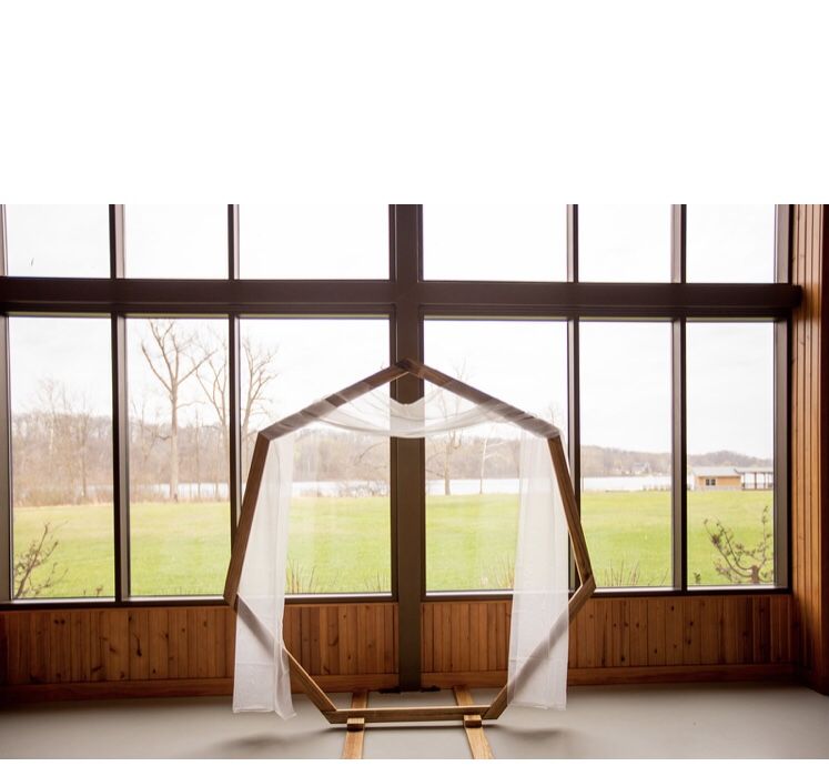 7ft Wood Octagon Wedding Arch / Arbor
