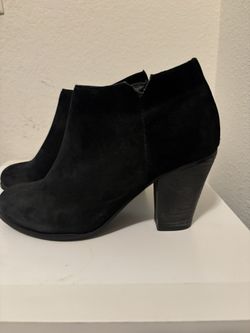 Black Suede Booties 