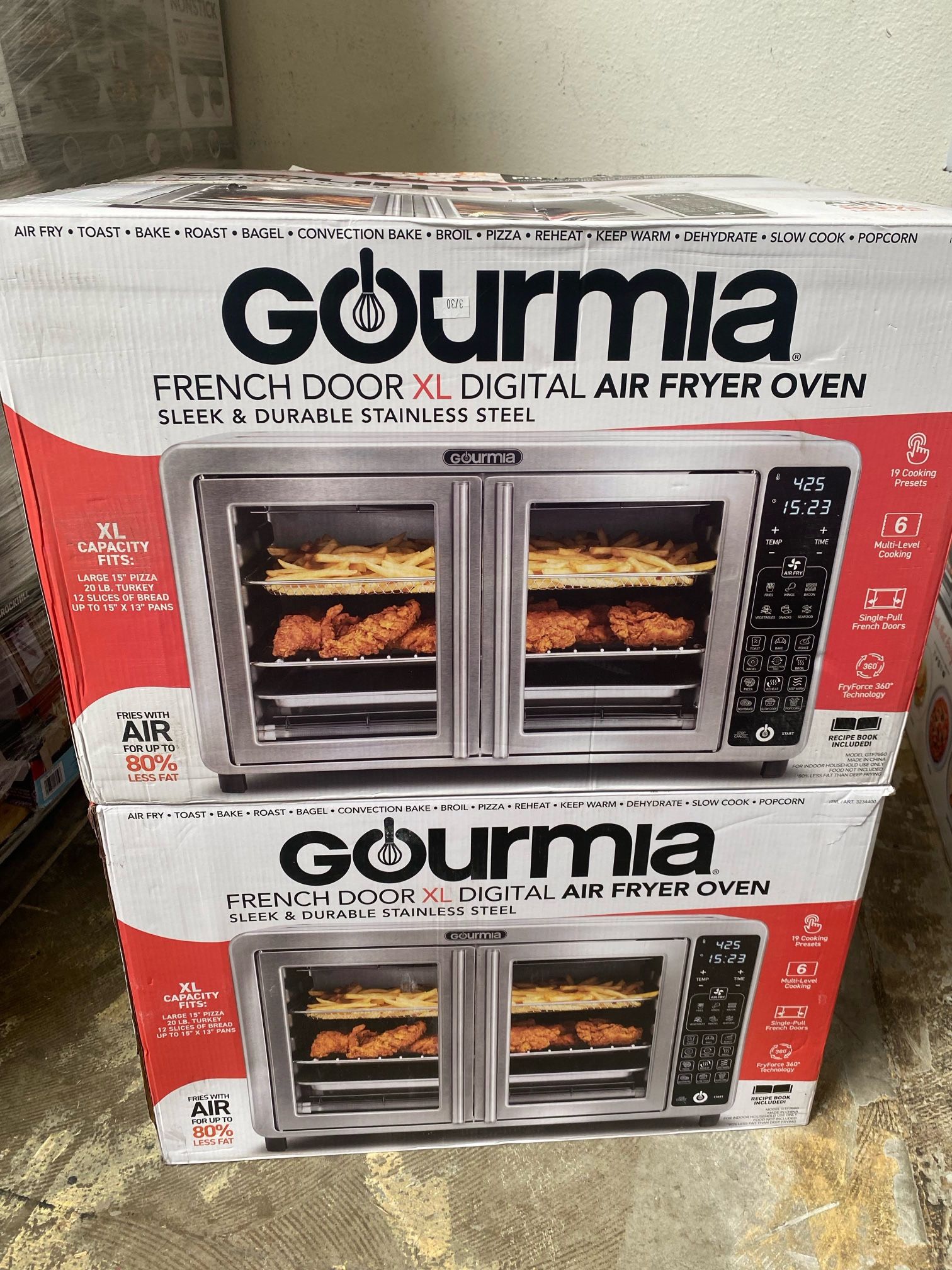 Gourmia XL Digital Air Fryer Oven with Single-Pull French Doors