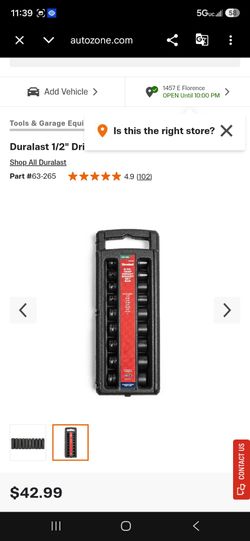 Impact socket set 1/2