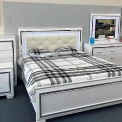 Queen Size White Bedroom Set. Ready to Take Home 
