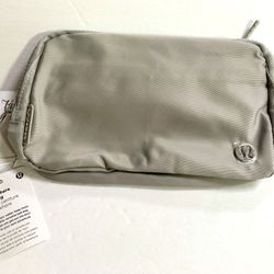 LuluLemon Light Gray Everywhere Nylon Belt / Crossbody Bag - NWT