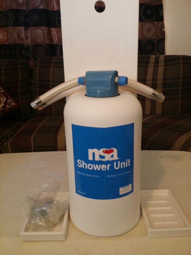 Water filter from NSA and it's a shower unit