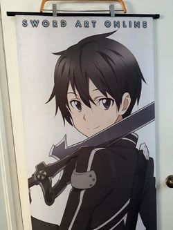 Sword Art Online Kirito Human Sized WallScroll