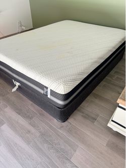 Queen mattress with box spring