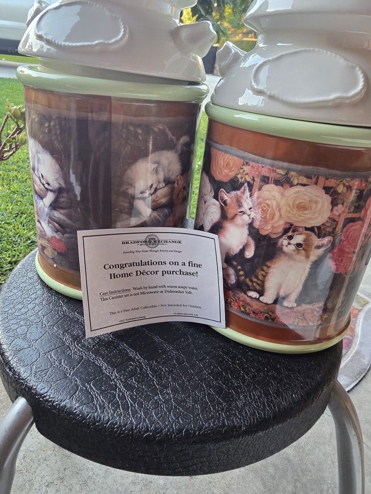 Cozy Kittens Canister Collection