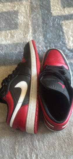 Bred toe low top 1s sz13
