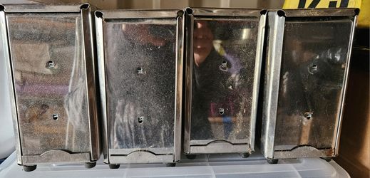 4 STAINLESS STEEL 3 1/2 in x 7 in Napkin Dispensers