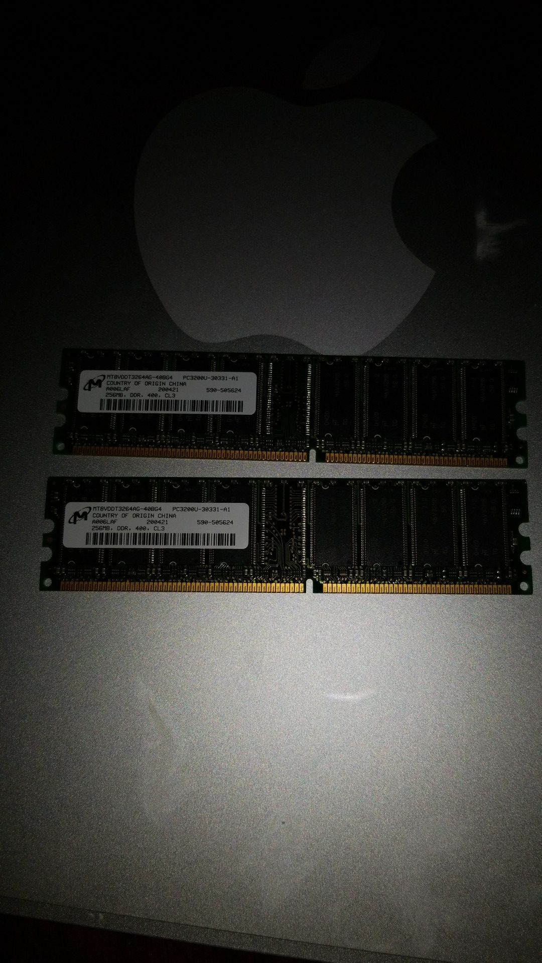 2x 256mb ddr ram, Micron