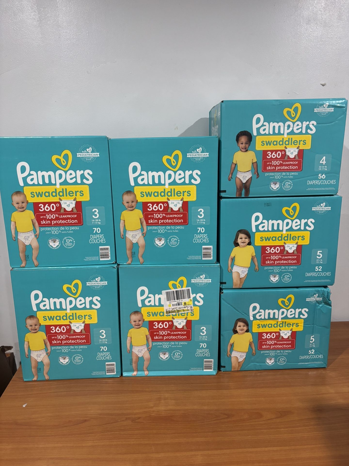Pampers Swaddlers 360 Pull-on Diapers, Size 3, Size 4, Size 5, Leakproof