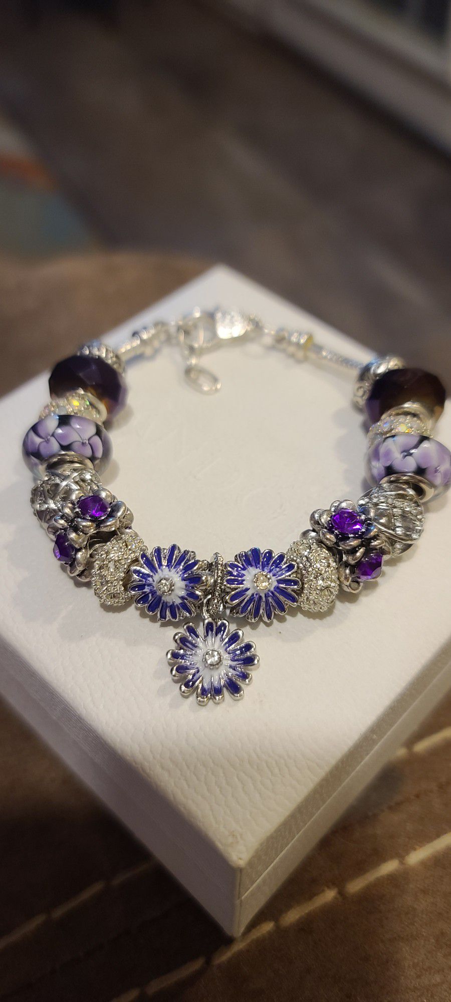 Pandora Style Charm Bracelet 7"