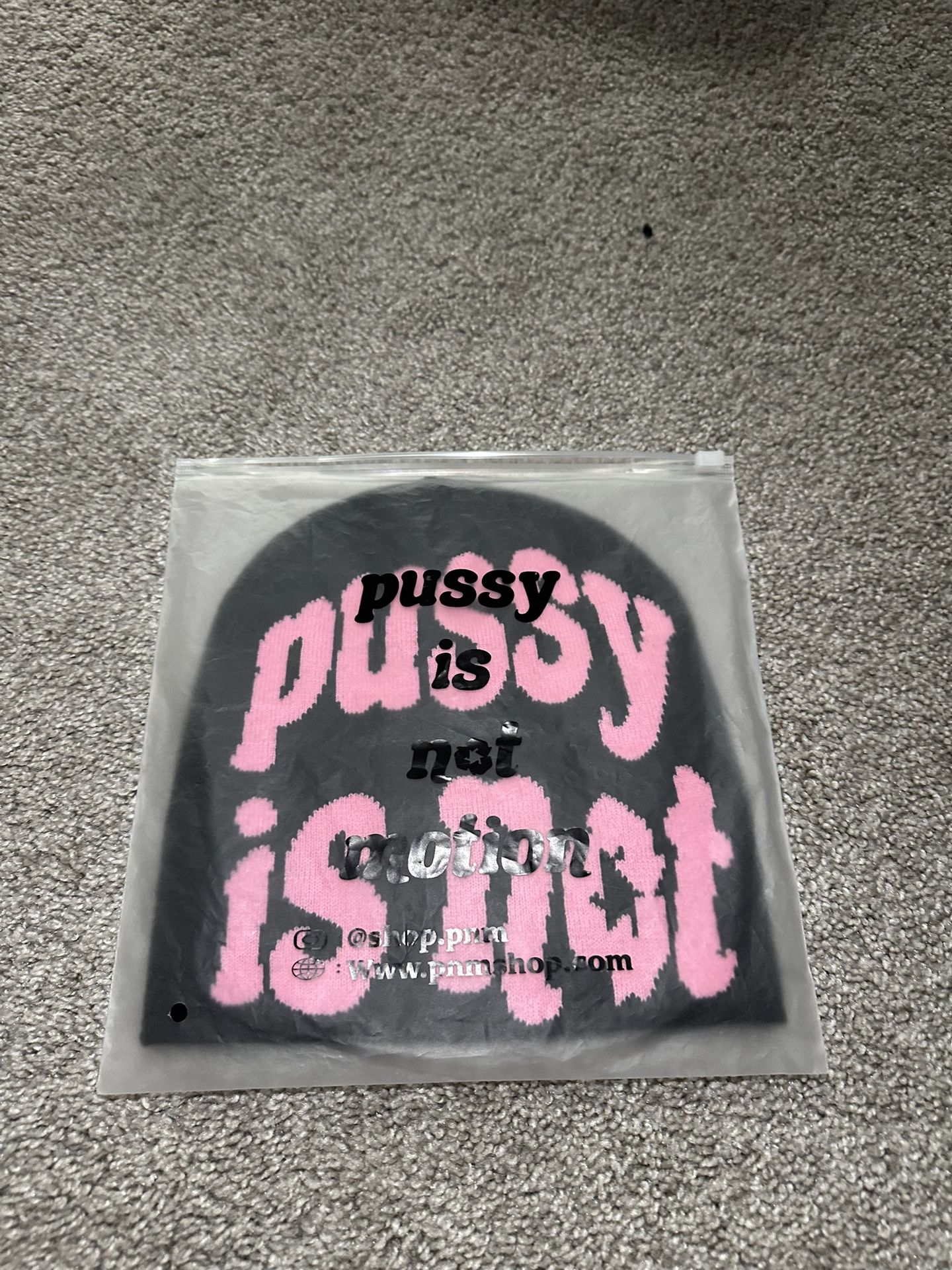PNM black And Pink Beanie