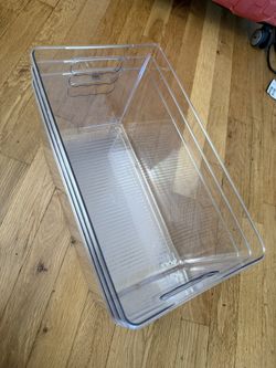3 Clear XL Storage Bins / Pantry Organizers