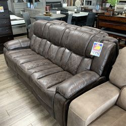 Brown Reclining Sofa & Loveseat Set