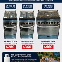 Stove 4 Burners For Propane Gas 