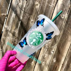 Custom Starbucks Cup Butterfly And Name for Sale in Dallas, TX