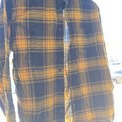 New Goodfellow Plaid L Shirt Yellow 