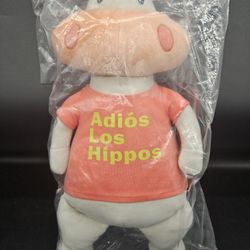 Adios Los Hippos Plush Animal 18" with Pink Shirt