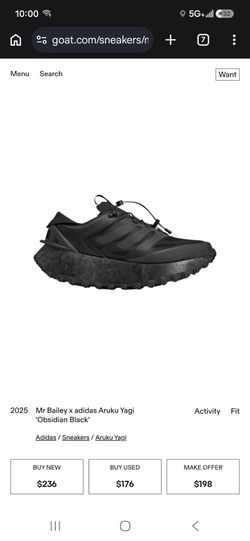 Adidas Mr Bailey X Aruku Yagi Obsidian...size 8.5 Man..authentic Not replicas.