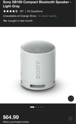Sony xb100 white speaker pocket size