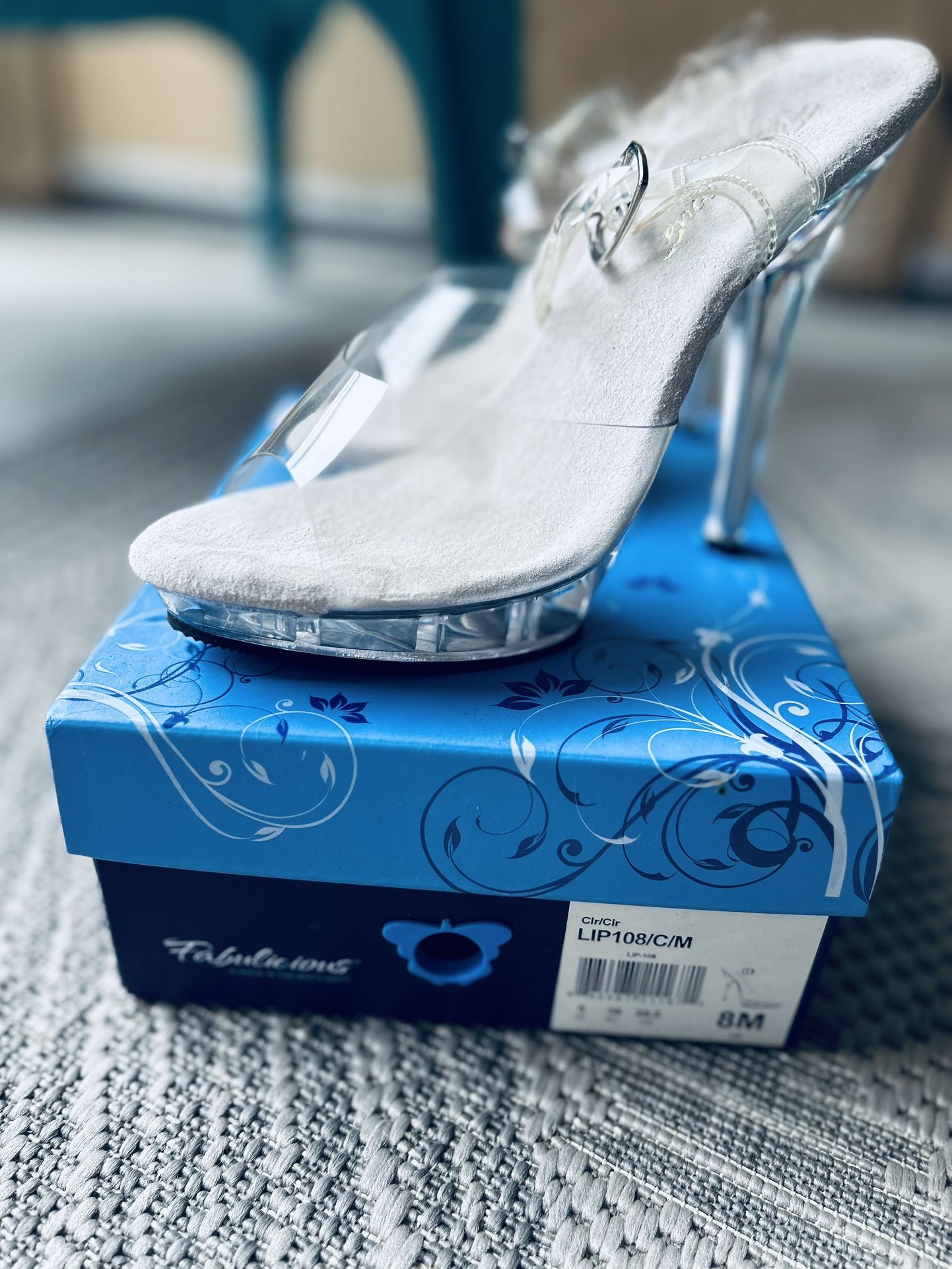Posing/Competition Heels - Fabulicious - Clear - 8M
