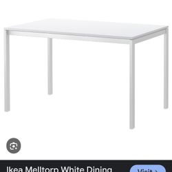 ikea white melltorp desk table 49" wide 29" deep good conditon