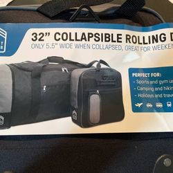 First class 32” Collapsible Rolling Duffle Bag