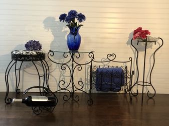 Five wrought iron items... take all for a great price