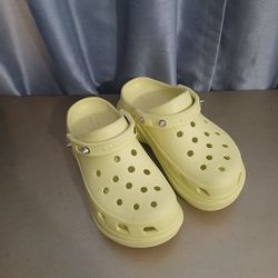 Neon green Crocs