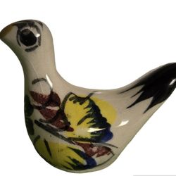 miniature Mexican pottery tonala bird 1"