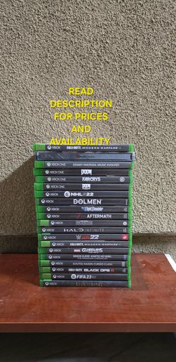 XBOX ONE GAMES, FIRM PRICE, GOOD CONDITION, READ DESCRIPTION FOR PRICES AND AVAILABILITY